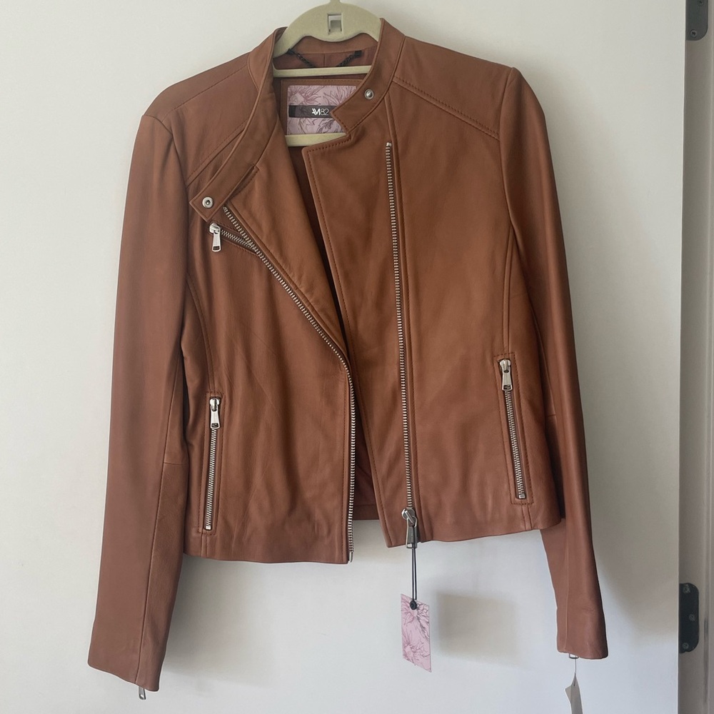 Andrew Marc Leather Moto Jacket, S